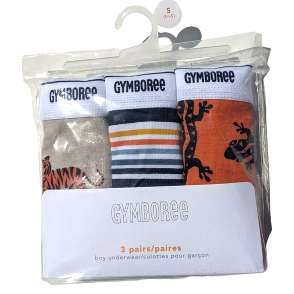 Gymboree Boys S 5-6 Tiger/Stripe/Gecko Underwear (3) - Picture 1 of 11
